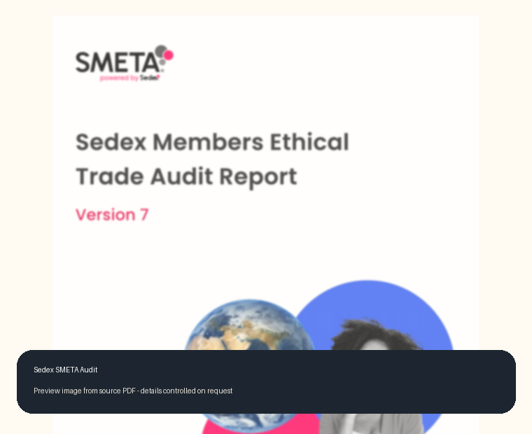 Sedex SMETA audit report