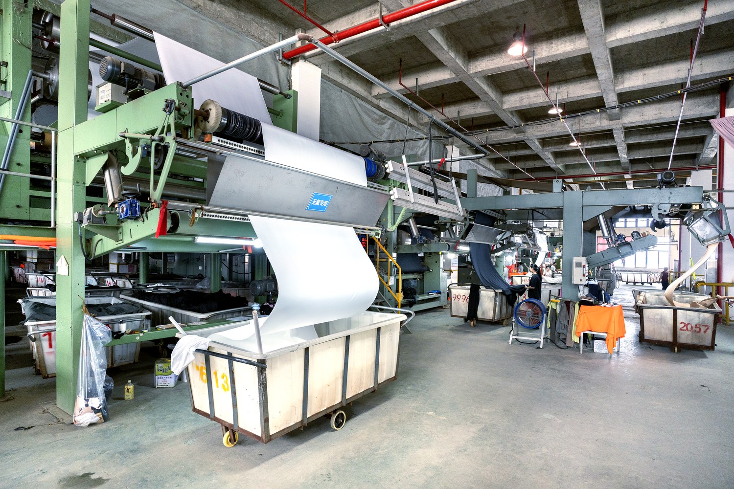 Factory workshop coordination for workwear fabric orders