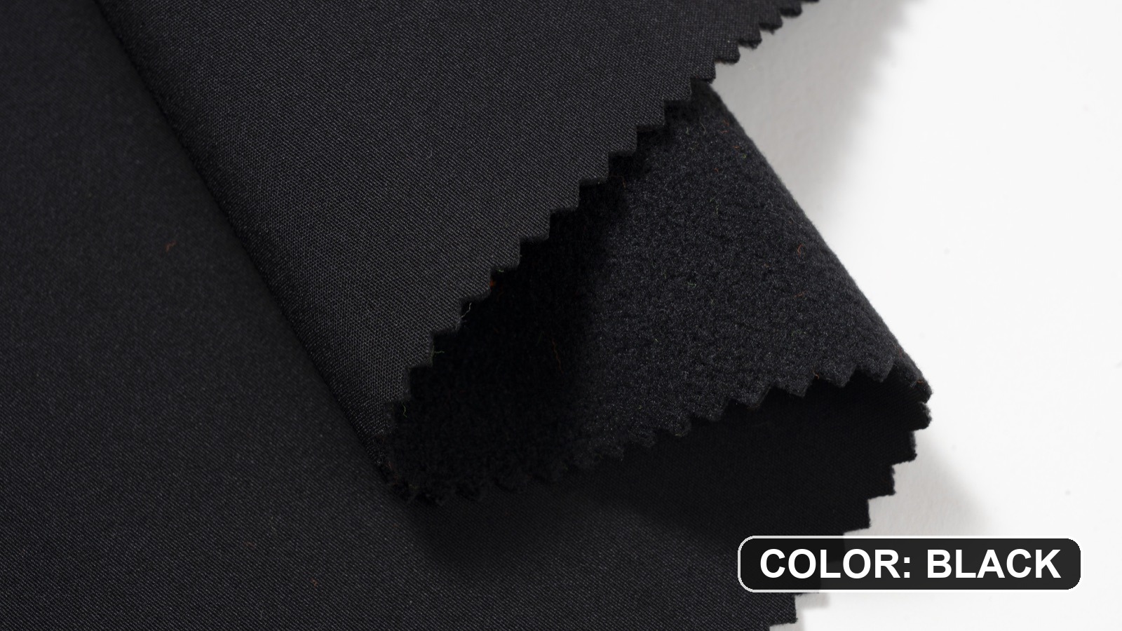 HM025 black laminated fabric detail view two