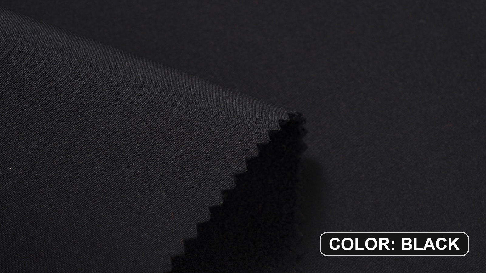 HM025 black laminated fabric detail view three