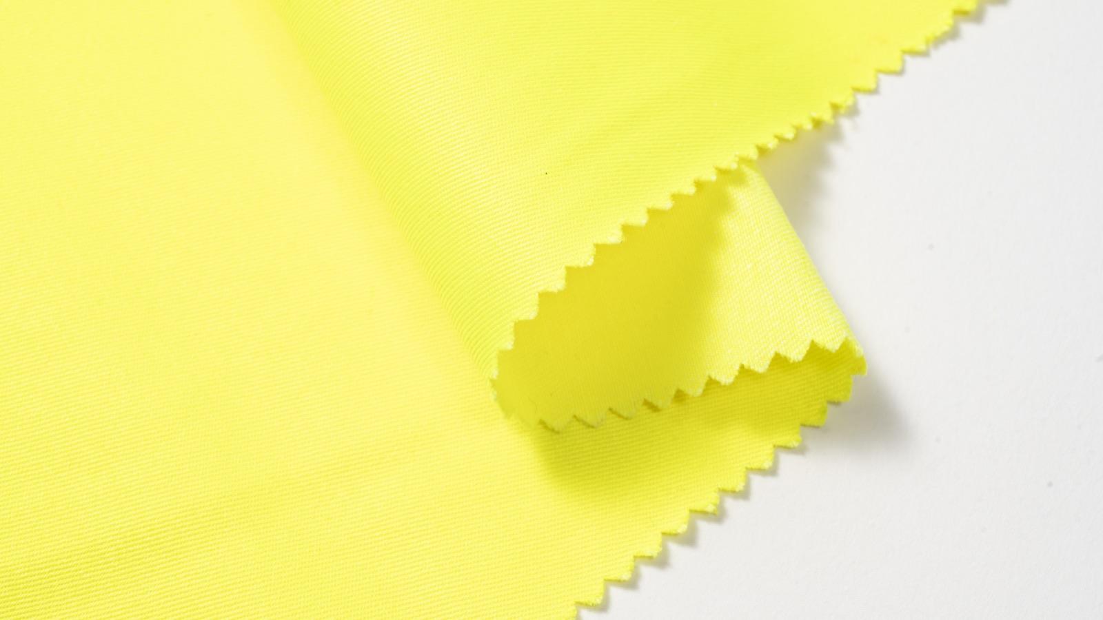 HM095 fluorescent yellow polyester cotton workwear fabric detail