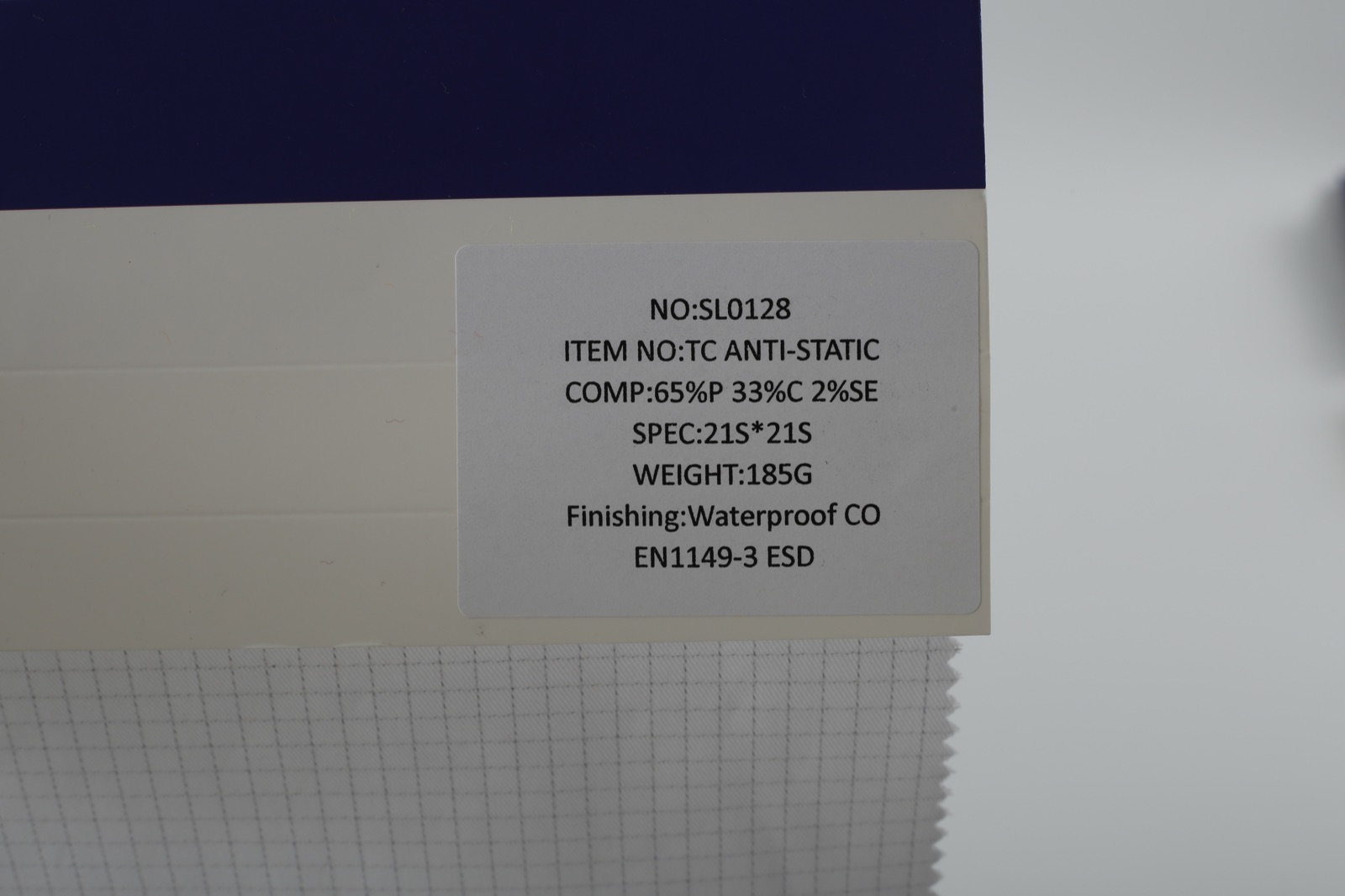 HM128 tc anti-static fabric product sample photograph